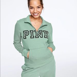 Pink Cozy Half zip sweater